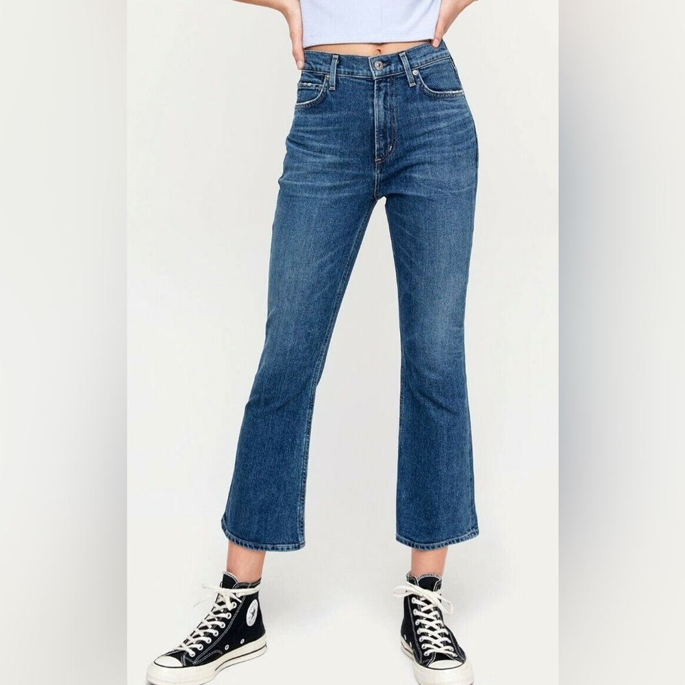 Citizens Of Humanity Dark Blue Cropped Jeans